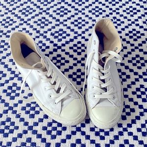 White Leather Hightops
